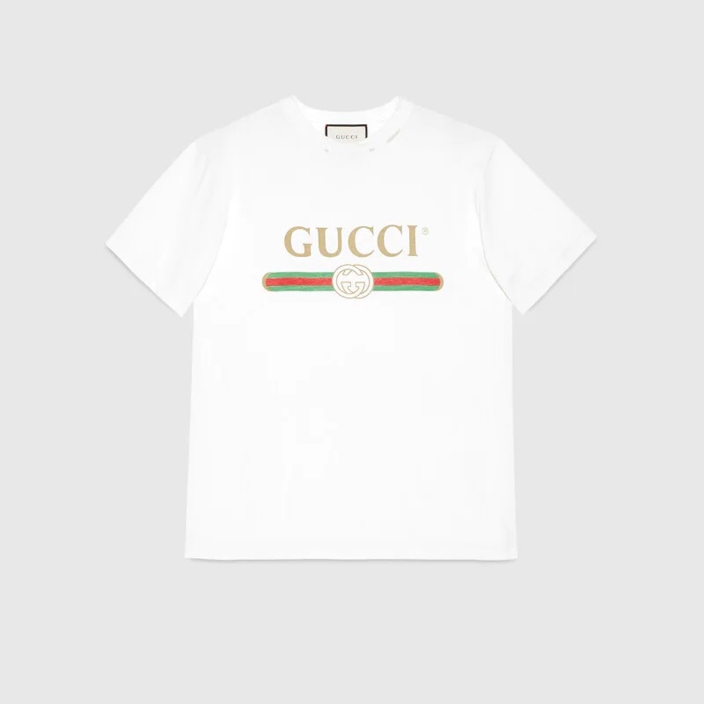 Gucci Oversized Washed T-Shirt w/ Gucci Logo